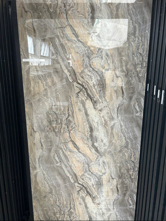 Wandpaneel Marmor- Granitoptik ,,Arabescato Braun''