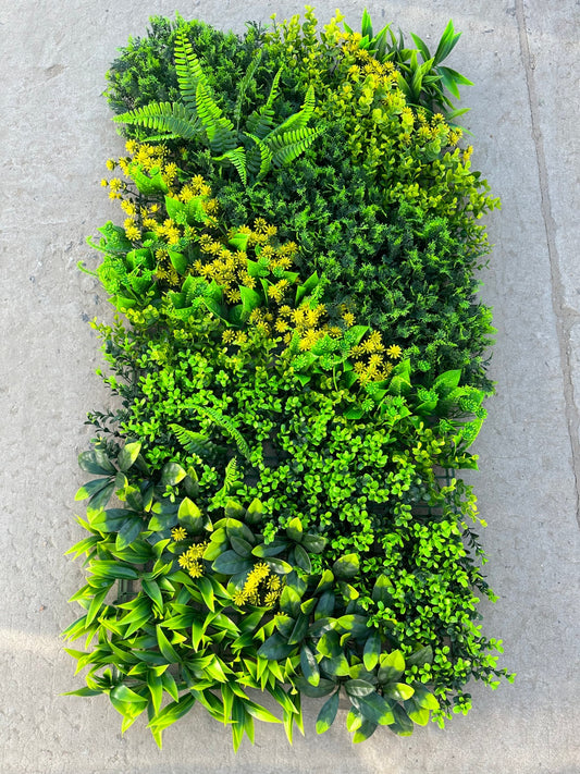 Kunstpflanze - Wandpflanze 50x100cm ,,Grün-Gelb-Mix''