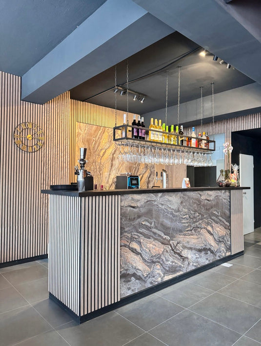 Wandpaneel Marmor- Granitoptik ,,Arabescato Braun''