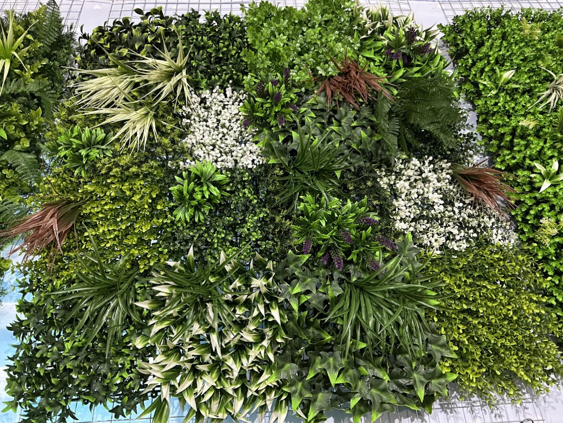 Kunstpflanze - Wandpflanze 100x100cm ,,Mix-Modell''